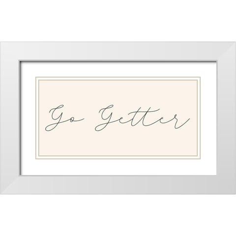 Go Getter White Modern Wood Framed Art Print with Double Matting by Phillip, Jamie