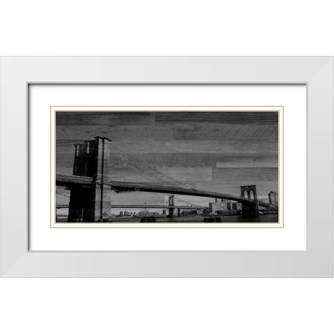 Simple New York White Modern Wood Framed Art Print with Double Matting by Phillip, Jamie