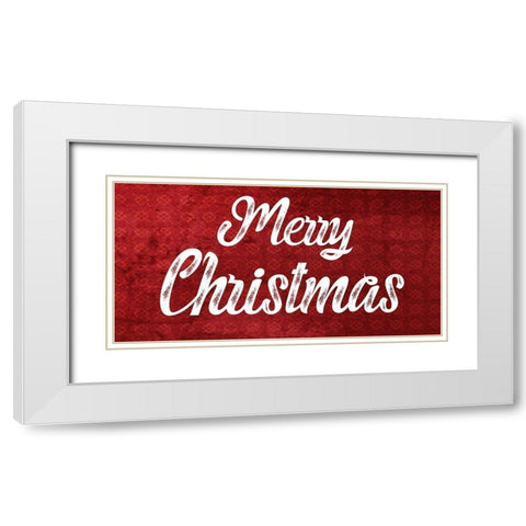 Merry Christmas 2 White Modern Wood Framed Art Print with Double Matting by Phillip, Jamie