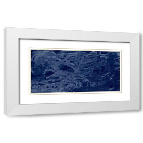 Trident Blue White Modern Wood Framed Art Print with Double Matting by Phillip, Jamie