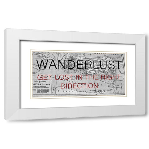 Wanderlust White Modern Wood Framed Art Print with Double Matting by Phillip, Jamie