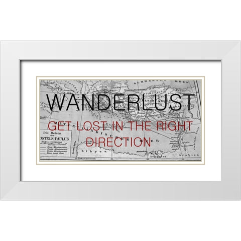 Wanderlust White Modern Wood Framed Art Print with Double Matting by Phillip, Jamie