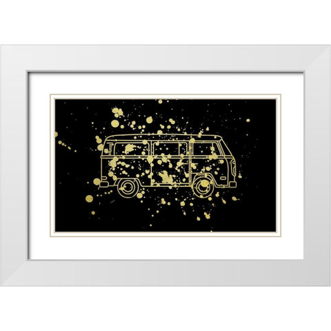 Travel Van 2 White Modern Wood Framed Art Print with Double Matting by Phillip, Jamie