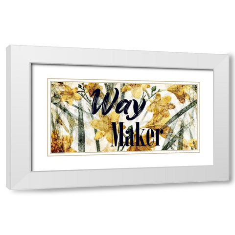 Way Maker White Modern Wood Framed Art Print with Double Matting by Phillip, Jamie