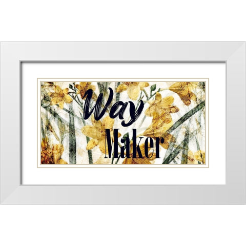 Way Maker White Modern Wood Framed Art Print with Double Matting by Phillip, Jamie