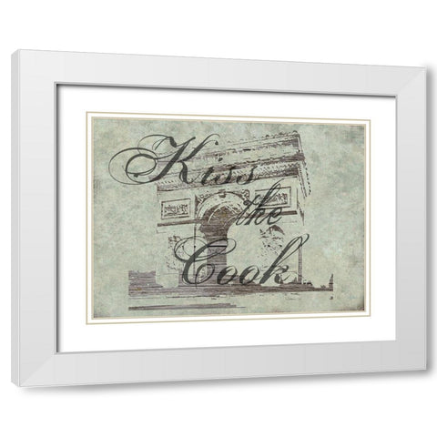 Paris Kitchen White Modern Wood Framed Art Print with Double Matting by Phillip, Jamie