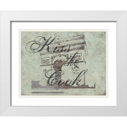 Paris Kitchen White Modern Wood Framed Art Print with Double Matting by Phillip, Jamie