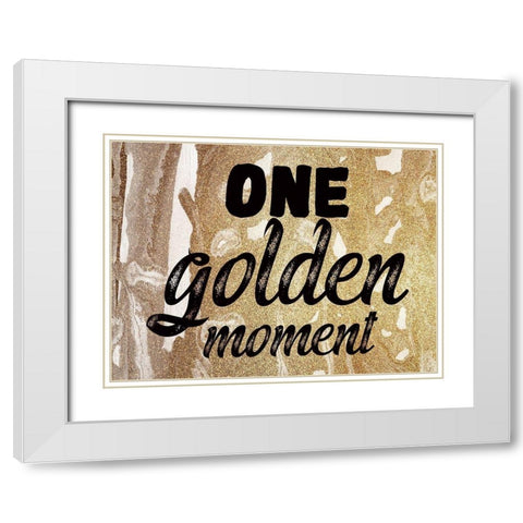 Golden Moment 2 White Modern Wood Framed Art Print with Double Matting by Phillip, Jamie