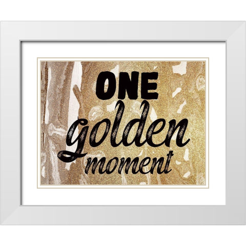 Golden Moment 2 White Modern Wood Framed Art Print with Double Matting by Phillip, Jamie