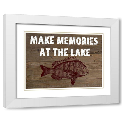 At The Lake White Modern Wood Framed Art Print with Double Matting by Phillip, Jamie