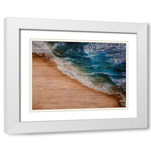 Blue Ocean White Modern Wood Framed Art Print with Double Matting by Phillip, Jamie