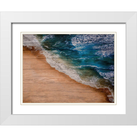 Blue Ocean White Modern Wood Framed Art Print with Double Matting by Phillip, Jamie