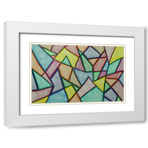 Jagged Edges White Modern Wood Framed Art Print with Double Matting by Phillip, Jamie