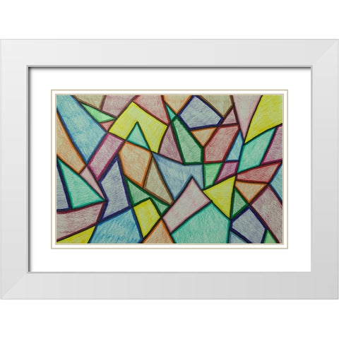Jagged Edges White Modern Wood Framed Art Print with Double Matting by Phillip, Jamie