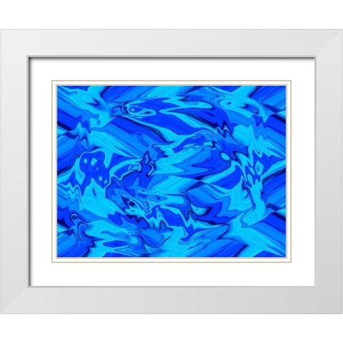 Abstract Beauty White Modern Wood Framed Art Print with Double Matting by Phillip, Jamie