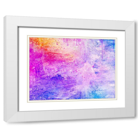 Plinko Pink 2 White Modern Wood Framed Art Print with Double Matting by Phillip, Jamie