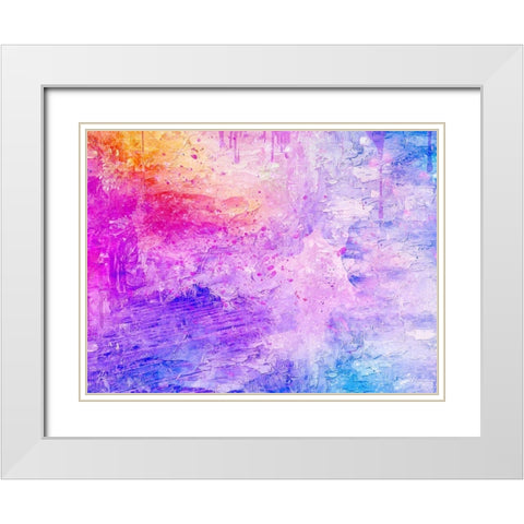 Plinko Pink 2 White Modern Wood Framed Art Print with Double Matting by Phillip, Jamie