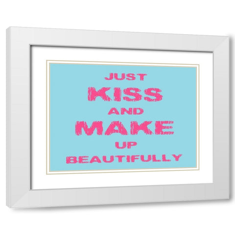 Makeup White Modern Wood Framed Art Print with Double Matting by Phillip, Jamie