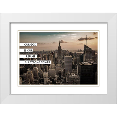 Strong Tower White Modern Wood Framed Art Print with Double Matting by Phillip, Jamie