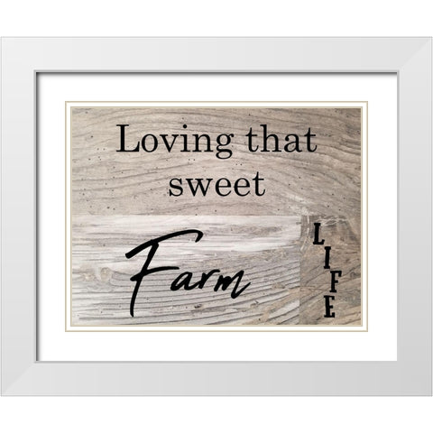 Sweet Farm Life White Modern Wood Framed Art Print with Double Matting by Phillip, Jamie
