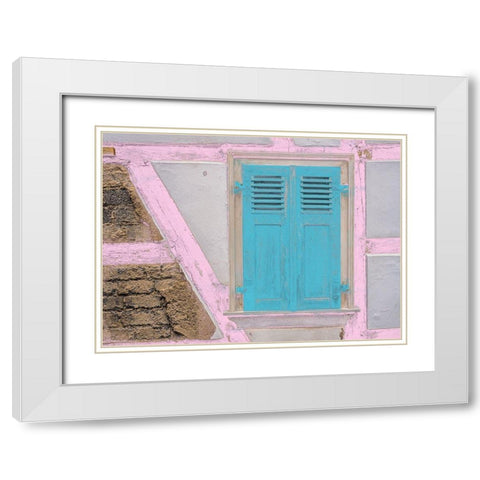 Retro Door White Modern Wood Framed Art Print with Double Matting by Phillip, Jamie