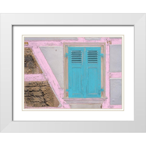 Retro Door White Modern Wood Framed Art Print with Double Matting by Phillip, Jamie