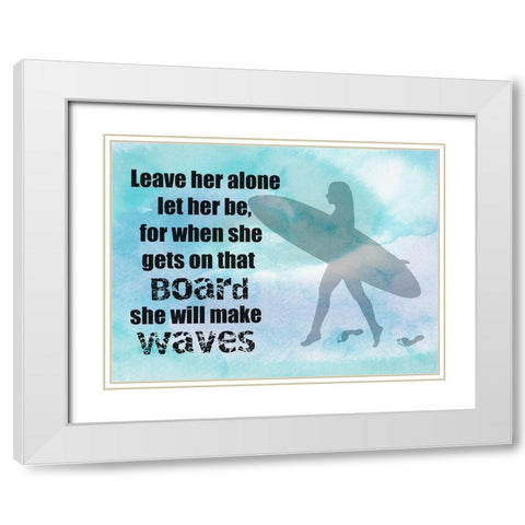 Girl Power White Modern Wood Framed Art Print with Double Matting by Phillip, Jamie