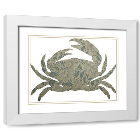 Sea Crab White Modern Wood Framed Art Print with Double Matting by Phillip, Jamie