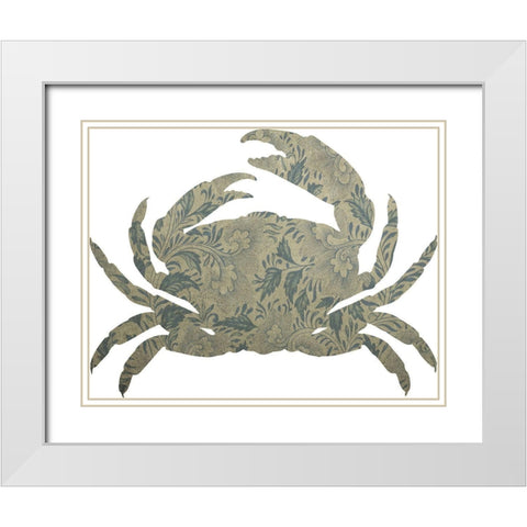 Sea Crab White Modern Wood Framed Art Print with Double Matting by Phillip, Jamie