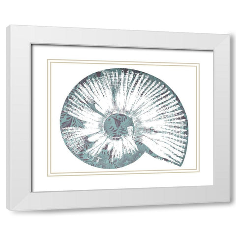 Sea Shell White Modern Wood Framed Art Print with Double Matting by Phillip, Jamie