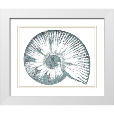 Sea Shell White Modern Wood Framed Art Print with Double Matting by Phillip, Jamie