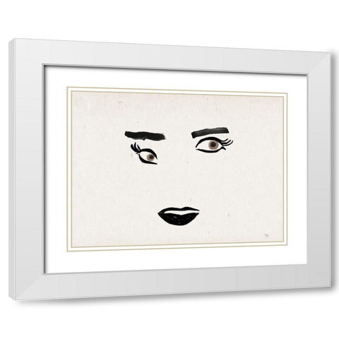 Beautiful Girl White Modern Wood Framed Art Print with Double Matting by Phillip, Jamie