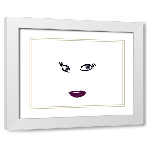Beautiful Girl 2 White Modern Wood Framed Art Print with Double Matting by Phillip, Jamie