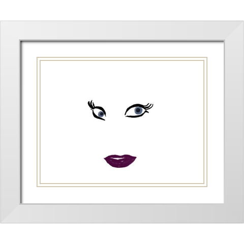 Beautiful Girl 2 White Modern Wood Framed Art Print with Double Matting by Phillip, Jamie