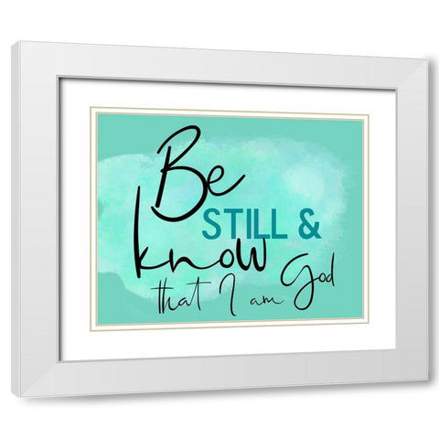 Be Still White Modern Wood Framed Art Print with Double Matting by Phillip, Jamie