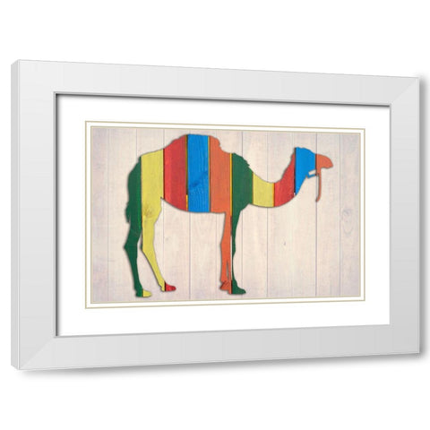 Camel 2 White Modern Wood Framed Art Print with Double Matting by Phillip, Jamie