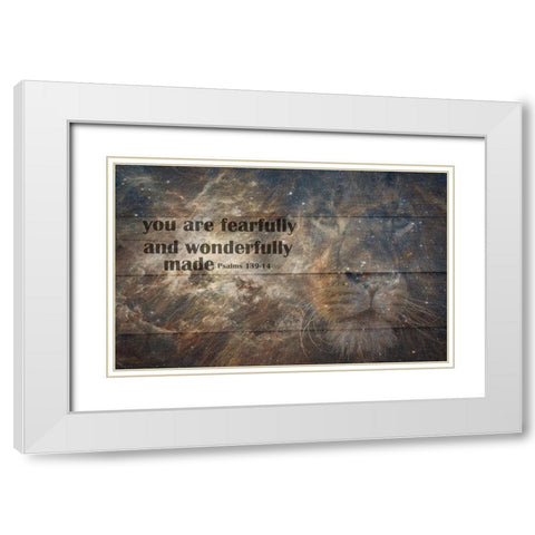 Psalms White Modern Wood Framed Art Print with Double Matting by Phillip, Jamie