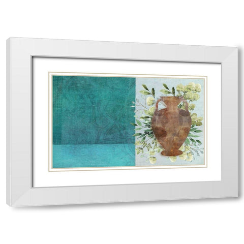 Abstract Vase White Modern Wood Framed Art Print with Double Matting by Phillip, Jamie