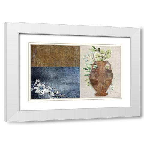 Abstract Vase 2 White Modern Wood Framed Art Print with Double Matting by Phillip, Jamie