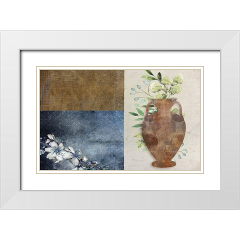 Abstract Vase 2 White Modern Wood Framed Art Print with Double Matting by Phillip, Jamie