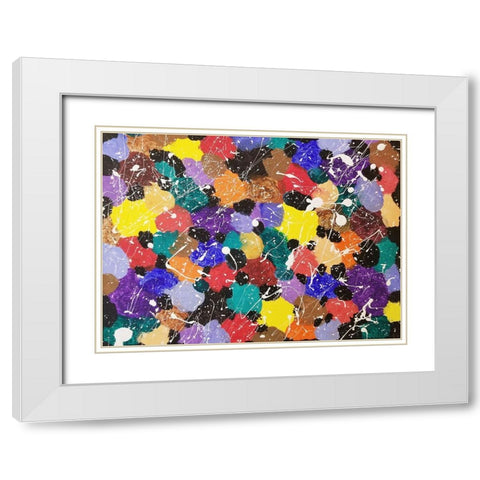 Drip Drop Color Pop White Modern Wood Framed Art Print with Double Matting by Phillip, Jamie