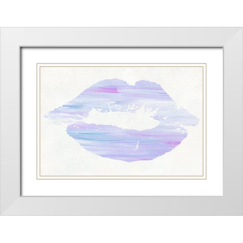 Cotton Candy Lips 2 White Modern Wood Framed Art Print with Double Matting by Phillip, Jamie