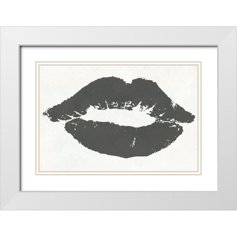 Cotton Candy Lips 3 White Modern Wood Framed Art Print with Double Matting by Phillip, Jamie