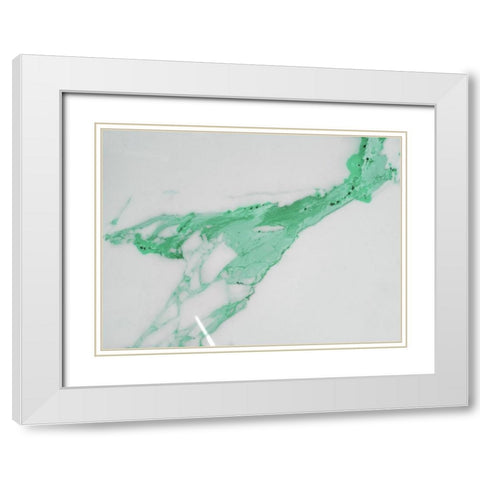 Tribe Aqua White Modern Wood Framed Art Print with Double Matting by Phillip, Jamie