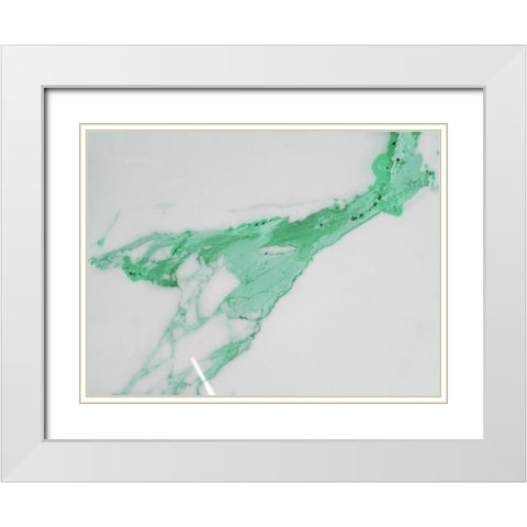 Tribe Aqua White Modern Wood Framed Art Print with Double Matting by Phillip, Jamie