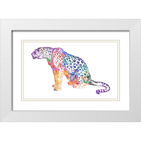 Big Cat White Modern Wood Framed Art Print with Double Matting by Phillip, Jamie