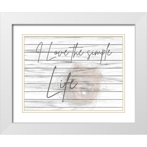 Country Living White Modern Wood Framed Art Print with Double Matting by Phillip, Jamie