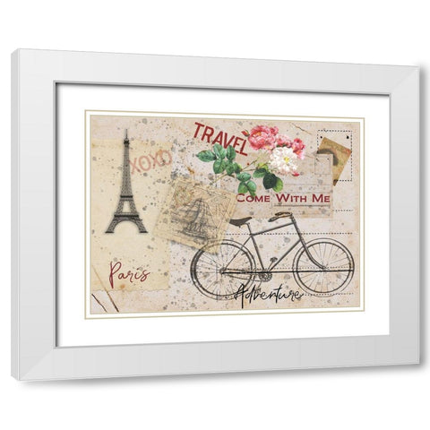It Was In Paris White Modern Wood Framed Art Print with Double Matting by Phillip, Jamie