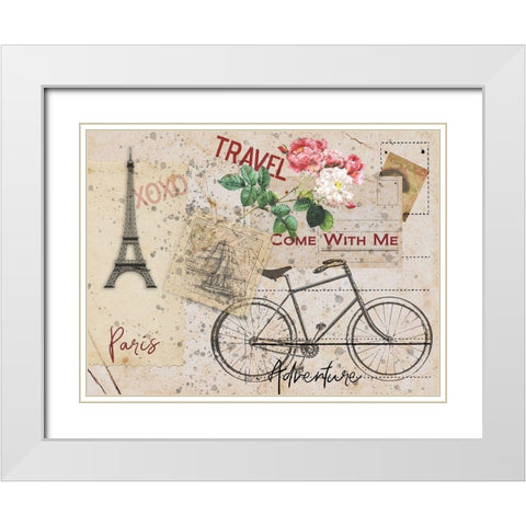 It Was In Paris White Modern Wood Framed Art Print with Double Matting by Phillip, Jamie