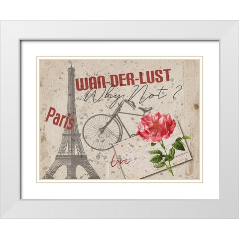 It Was In Paris 2 White Modern Wood Framed Art Print with Double Matting by Phillip, Jamie
